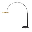 SLV - Lampadaire LED ONE BOW FL SLV - 20W - 2700/3000K - Noir/Laiton - Dimmable - vignette