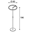 SLV - Lampadaire LED ONE STRAIGHT FL SLV - 20W - 2700/3000K - Noir/ Laiton - Dimmable - vignette