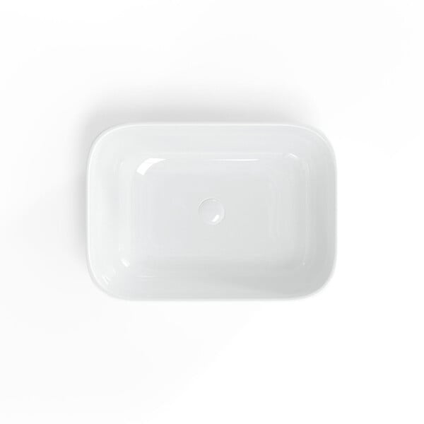 SWISS AQUA TECHNOLOGIES - Infinitio Vasque à poser 45,5x32,5 cm, sans trop-plein, Blanc brillant (SATINF4532) - large