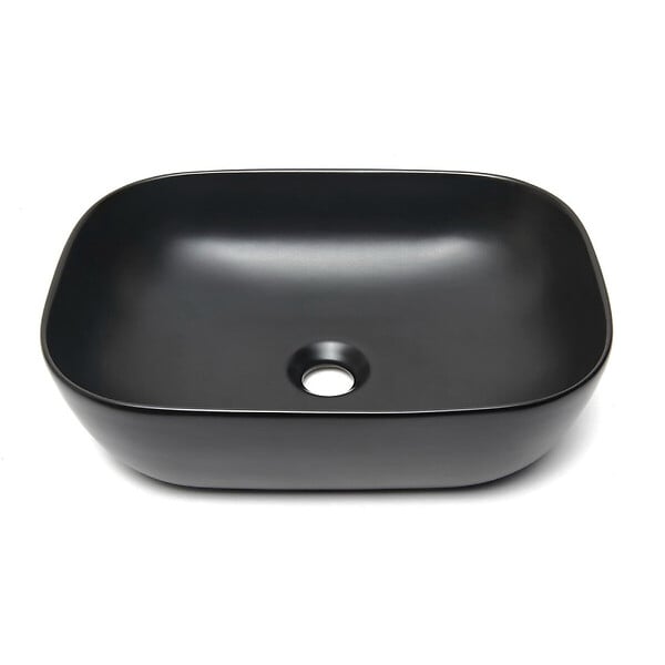 SWISS AQUA TECHNOLOGIES - Vasque à poser 45,5 x 32,5 x 13,5 cm sans trop-plein noir mat Infinitio SAT (SATINF4532BKM) - large