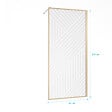 AURLANE - Paroi de douche 90x200 HINATA - Style Japandi Geometrique - Cadre Effet Bois - Verre 6mm - vignette