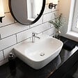 SWISS AQUA TECHNOLOGIES - Lavabo suspendu 43 x 30 x 13 cm – sans trop-plein – blanc – SAT Brevis (SATBRE4330R) - vignette