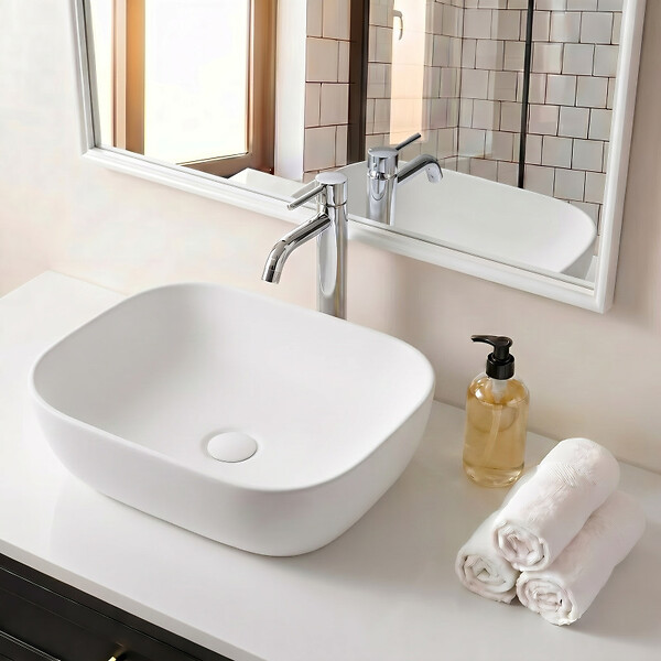 SWISS AQUA TECHNOLOGIES - Bonde à écoulement libre Infinitio 5/4" sans trop-plein pour lavabos et vasques, blanc mat (PZATKAWHM) - large
