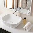 SWISS AQUA TECHNOLOGIES - Bonde à écoulement libre Infinitio 5/4" sans trop-plein pour lavabos et vasques, blanc mat (PZATKAWHM) - vignette