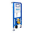 ROCA - Pack WC bâti-support + WC suspendu sans bride Swiss Aqua Technologies avec abattant SoftClose + plaque (ROSTINWR02-FR) - vignette