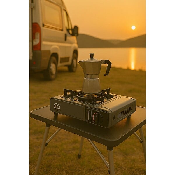 INTEC - Réchaud Gaz Portable 1 Feu 2200W - Allumage Piezo - Cartouche gaz Butane – Idéal Camping, Randonnée & Cuisine Extérieure INTEC - large