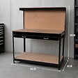 PROWELTEK - Etabli d'atelier Panneau porte outils perforé 120x60 xH150cm Etagère + Grand Tiroir de rangement PROWELTEK - vignette