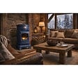 SAHARA - Poele à gaz 3,4KW Bleu Saphir Mat Effet poêle à bois Fonte véritable + Tuyau gaz + détendeur butane Provence Sahara - vignette