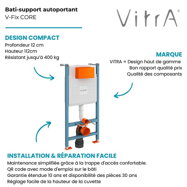 VITRA - Bâti-Support autoportant VitrA V-FIX CORE - large