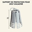 TIBELEC - Lot de 3 supports protecteurs pour spot encastré - Blanc - vignette