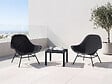 HABITAT ET JARDIN - Lot de 2 fauteuils de jardin avec table basse "Soléna" - Noir - vignette