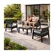 KZ GARDEN - Salon de jardin Extérieur 4 personnes Gris Anthracite Canapé 2 places + 2 fauteuils + Table basse + 4 Coussins KZ GARDEN - vignette