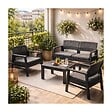 KZ GARDEN - Salon de jardin Extérieur 4 personnes Gris Anthracite Canapé 2 places + 2 fauteuils + Table basse + 4 Coussins KZ GARDEN - vignette