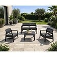 KZ GARDEN - Salon de jardin Extérieur 4 personnes Gris Anthracite Canapé 2 places + 2 fauteuils + Table basse + 4 Coussins KZ GARDEN - vignette