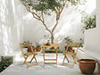 HABITAT ET JARDIN - Ensemble table et chaises de jardin "Aldo" en bois - 2 places - Marron - vignette
