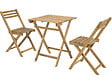 HABITAT ET JARDIN - Ensemble table et chaises de jardin "Aldo" en bois - 2 places - Marron - vignette