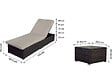 HABITAT ET JARDIN - Lot de 2 bains de soleil en résine tressée avec coussins et table basse "Alice" - Marron - vignette