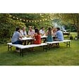 KZ GARDEN - Lot de 2 Bancs de Jardin Pliables Blancs 180 x 28 x 43.5H cm Banc Exterieur Interieur Camping Réception KZ GARDEN - vignette