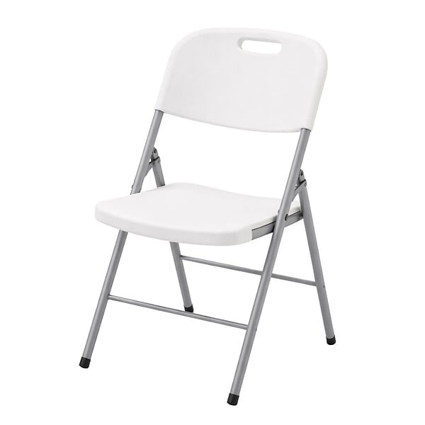 KZ GARDEN - Lot de 4 Chaises pliantes blanches Plastique renforcé Chaise d'appoint Intérieur/Extérieur Jardin Réception KZGarden - large