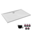 JACOB DELAFON - Receveur de douche 120 x 80 Gaspard extra-plat céramique + Kit de réhausse (5 pieds) + Bonde - vignette