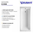 DURAVIT - Baignoire acrylique D-Code Duravit - Rectangulaire - 1700 x 750mm - Sur pieds - A encastrer - Blanc - vignette