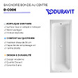 DURAVIT - Baignoire droite 170x75 D-Code bonde au centre - vignette