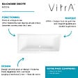 VITRA - Baignoire rectangulaire VitrA Neon avec pied 180x80cm Blanc - vignette