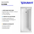 DURAVIT - Baignoire acrylique avec pieds D-Code - Dimensions : 170 x 70 cm - Couleur : BLANC - vignette