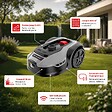 BY TONINO - Robot Tondeuse Sans fil 500m2 Installation facile 3 lames Mulching Coupe Ø18cm 45% Retour à la base Autonome LAMBORGHINI - vignette