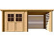 HABITAT ET JARDIN - Abri de jardin bois avec appentis "Aureval" - 11m² - 2.24 x 5.01 x 2.07 m - 28 mm - vignette
