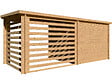 HABITAT ET JARDIN - Abri de jardin bois avec appentis "Aureval" - 11m² - 2.24 x 5.01 x 2.07 m - 28 mm - vignette