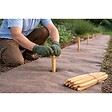 KZ GARDEN - Kit Toile de paillage Papier Kraft 0.9 x 20m + 60 Piquets Bois fixation Paillage Autodégradable Anti mauvaises herbes Jardin - vignette