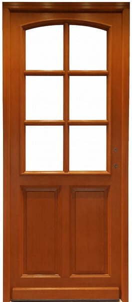 GD MENUISERIES - Porte d'entrée Bois Vitrée Agatha, H215 x L80 cm Côte Tableau p.Gauche - large