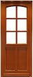 GD MENUISERIES - Porte d'entrée Bois Vitrée Agatha, H215 x L80 cm Côte Tableau p.Gauche - vignette