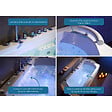 DISTRIBAIN - Baignoire balnéo Santorin 68 jets Whirlpool - vignette