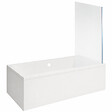 VITRA - Baignoire rectangulaire VitrA Neon 180x80cm + Pare bain droit AURYS Mist 1 chromé profilé droite - vignette