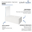 VITRA - Baignoire rectangulaire VitrA Neon 180x80cm + Pare bain droit AURYS Mist 1 chromé profilé droite - vignette