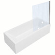 VITRA - Baignoire rectangulaire VitrA Neon 170x75cm + Pare bain droit AURYS Raywall chromé profilé droite - vignette