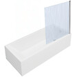 VITRA - Baignoire rectangulaire VitrA Neon 170x75cm + Pare bain droit AURYS Raywall chromé profilé droite - vignette