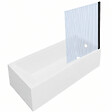 VITRA - Baignoire rectangulaire VitrA Neon 170x75cm + Pare bain droit AURYS Raywall noir mat profilé droite - vignette