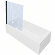 VITRA - Baignoire rectangulaire VitrA Neon 170x75cm + Pare bain gauche AURYS Raywall noir mat profilé gauche - vignette