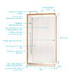 AURLANE - Cabine de Douche Rectangle 110x80x200/230cm Effet Bois et Fonds Blancs - Receveur Bas - vignette