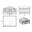 ALTANKA - Abri de jardin en bois - 20m2 - 5x4m - Ep. 40mm - Couleur: naturel - DOM598 - vignette