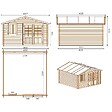ALTANKA - Abri de jardin en bois - 16m2 - 4x4m - Ep. 28mm - Couleur: naturel - DOM130 - vignette