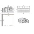 ALTANKA - Abri de jardin en bois - 36m2 - 6x6m - Ep. 40mm - Couleur: naturel - DOM749 - vignette