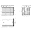 ALTANKA - Abri de jardin en bois - 5.7m2 - 1.9x3m - Ep. 28mm - Couleur: naturel - DOM662 - vignette