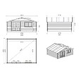 ALTANKA - Abri de jardin en bois - 30m2 - 6x5m - Ep. 40mm - Couleur: naturel - DOM748 - vignette