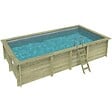 ALTANKA - Piscine hors sol en bois AQUA 7 x 3.75 - H.1.45 m, gris clair,  - BAS7308OSPU2 - vignette
