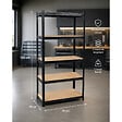 INTEC - Etagère de Rangement Noire 90 x 40 x H180cm - Rayonnage Métal Haute qualité 5 Plateaux Charges lourdes 1500kg INTEC - vignette