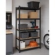 INTEC - Etagère de Rangement Noire 90 x 40 x H180cm - Rayonnage Métal Haute qualité 5 Plateaux Charges lourdes 1500kg INTEC - vignette